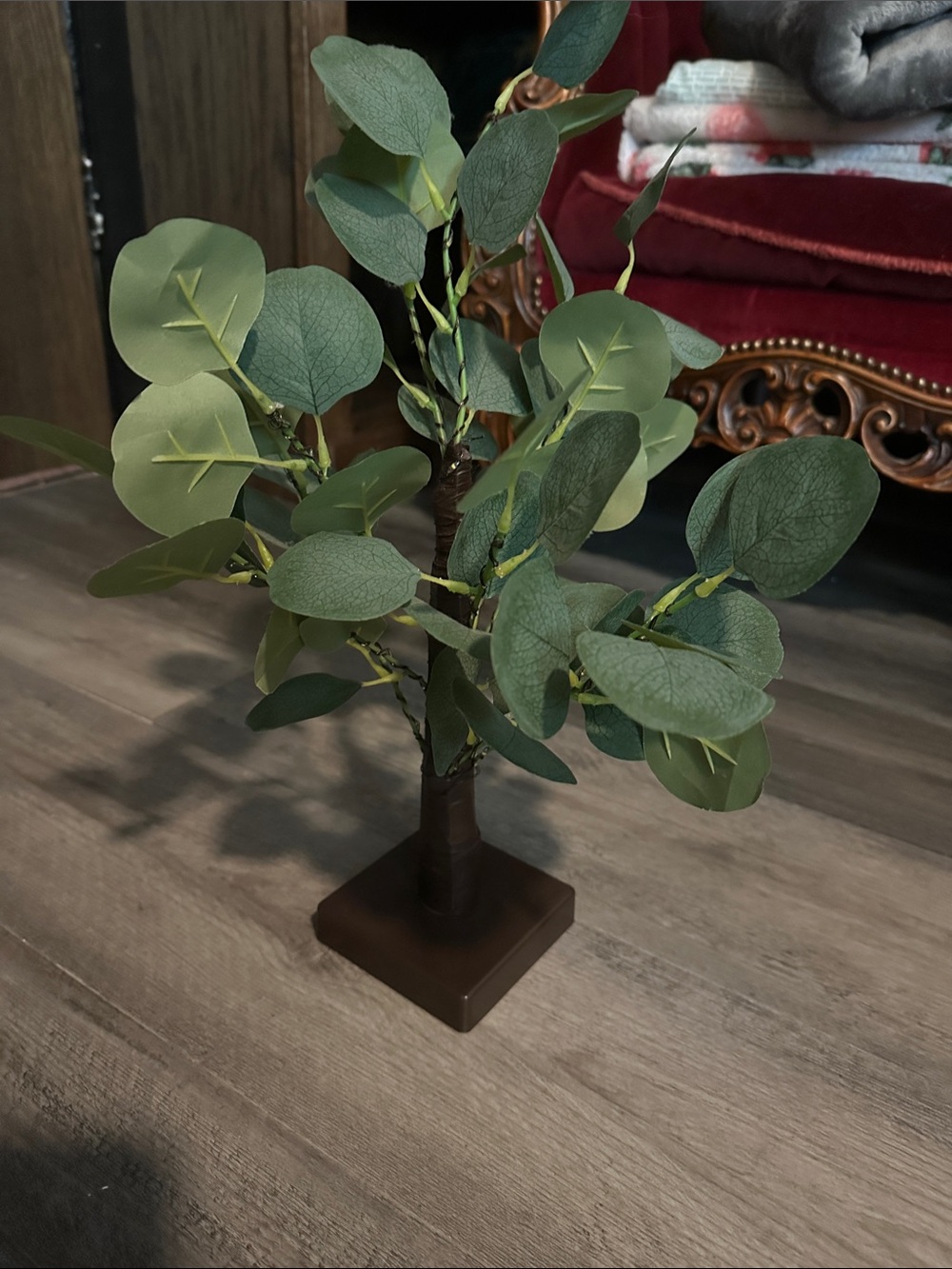 Artificial light up Eucalyptus Tabletop Plant - Green